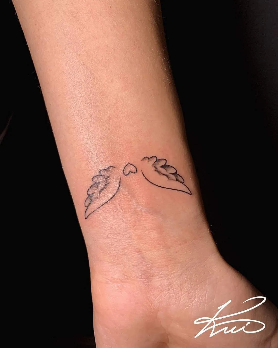 Angel Wing Tattoo Design on Wrist