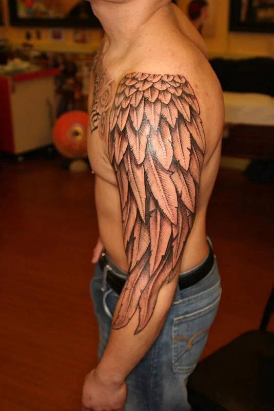 Angel Wing Tattoo on Shoulder
