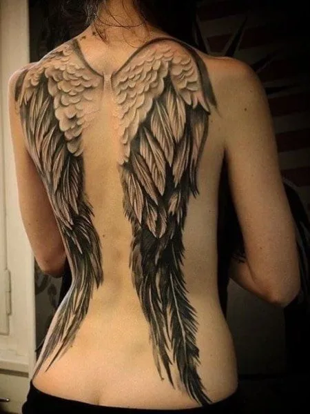 Angel Wings Back Tattoo Designs