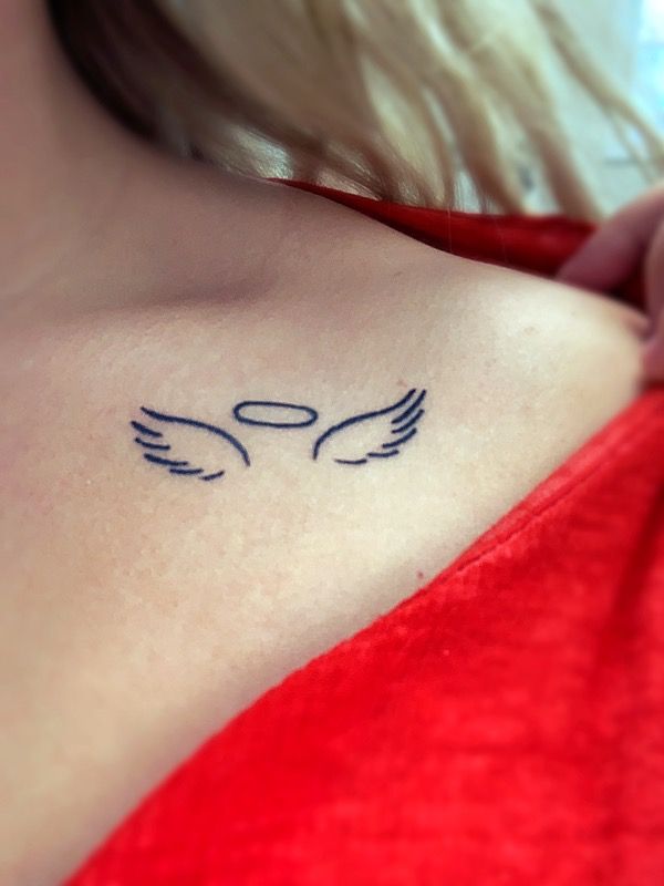 Angel Head with Wings – Tattooed Now !