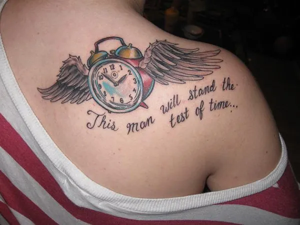 Angel Wings Tattoo with Quote