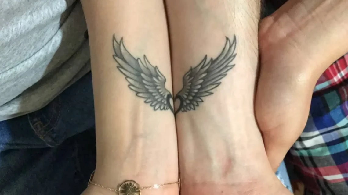Angel Tattoo Design Studio - Bow with wing, a small tattoo on wrist. Please  contact us for more small tattoo design ideas . Call-whatsapp us at  8826602967 . #bowtattoo #wingtattoo #bowwingtattoo #smalltattoodesigns #
